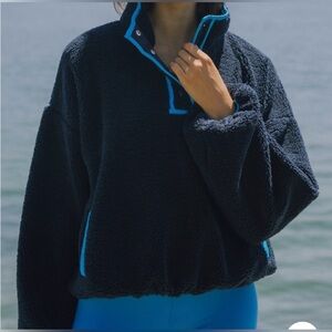 Daily Drills Navy Sherpa Fleece Jacket